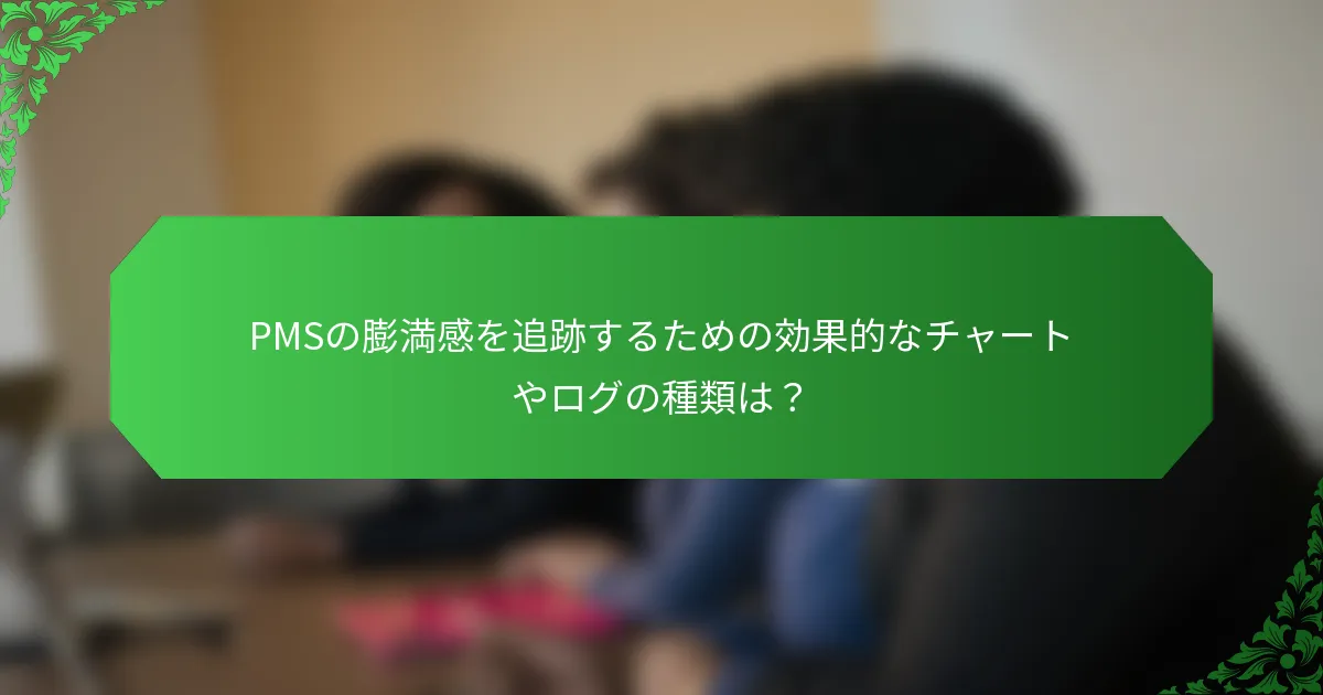 PMSの膨満感を追跡するための効果的なチャートやログの種類は？